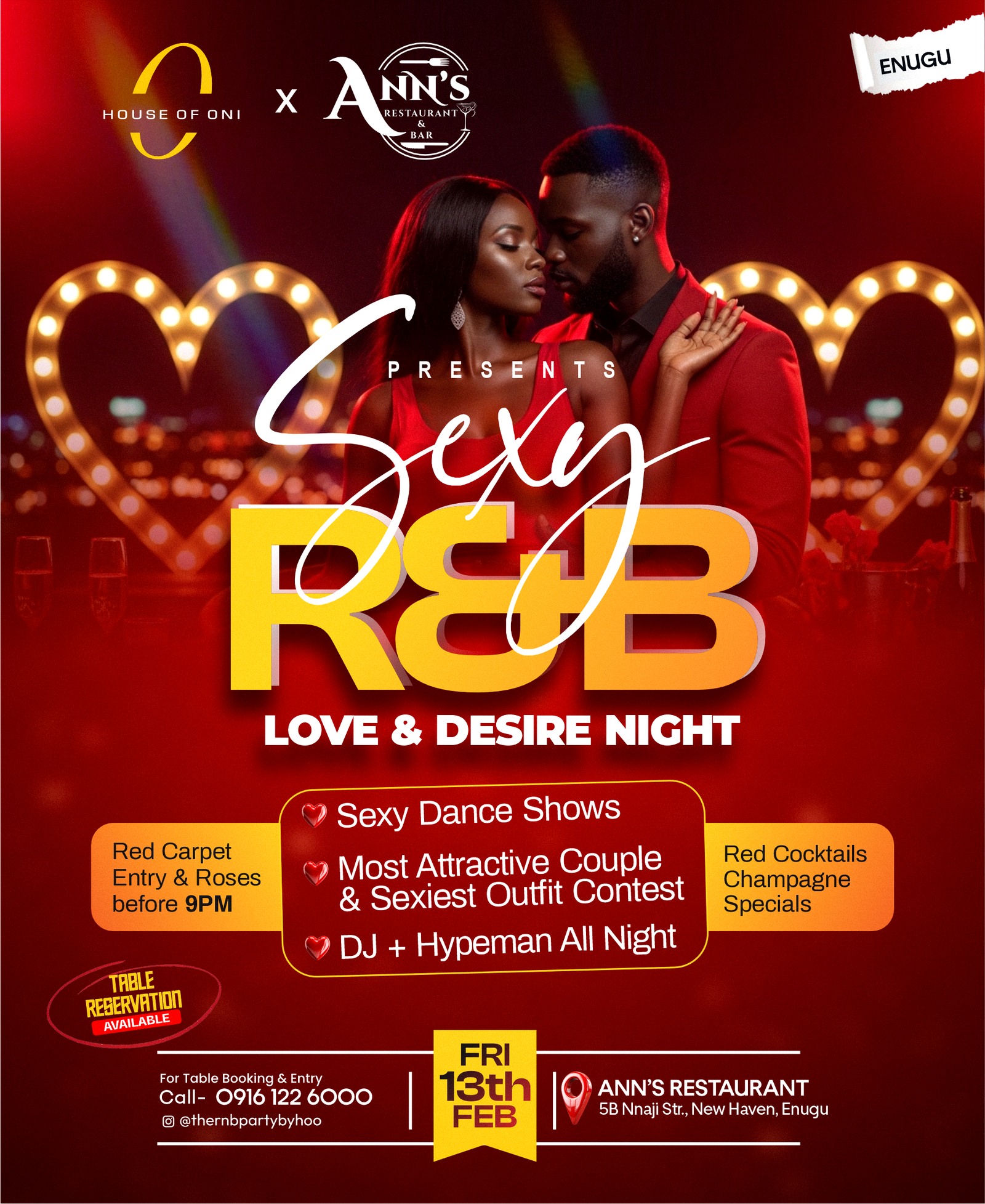 THE SEXY RNB PARTY -ENUGU VALENTINE EDITION- FEBRUARY 13TH
